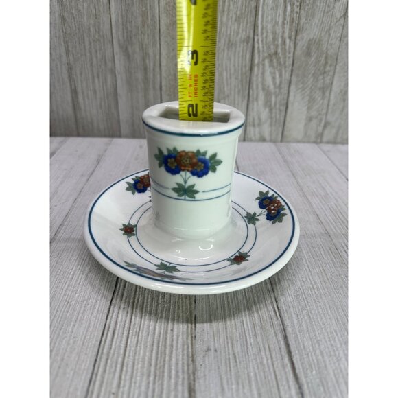 Vtg Op Co Syracuse Canterbury Matchbox Holder Ashtray Flower Decor 4" Tall - Picture 8 of 8